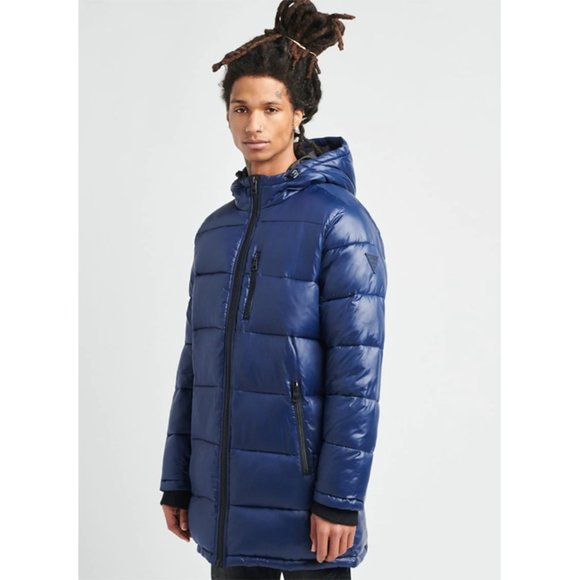 Nwt Guess Puffer Shine Jacket Drawcord 